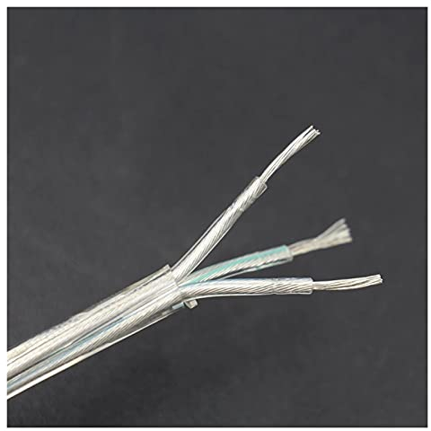 ELTOX Elektrische Leitungen,Kabel Transparentes elektrisches Draht PVC Clear Rundkabel 2 Kern 3 Kern 0,75 mm2 Netzkabel für Lichtkabel Schlauchleitung,Litzenkabel (Color : 3 Core Round, Size : 10m)