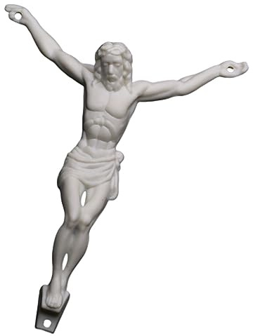 Happyyami Statue des Heiligen Jesus Kreuz-jesu-skulptur -Statue Heilige Figur Jesu Kruzifix- Desktop-Jesus-Ornament -bastelfigur Kreuzfigur Miniatur Modell Plastik