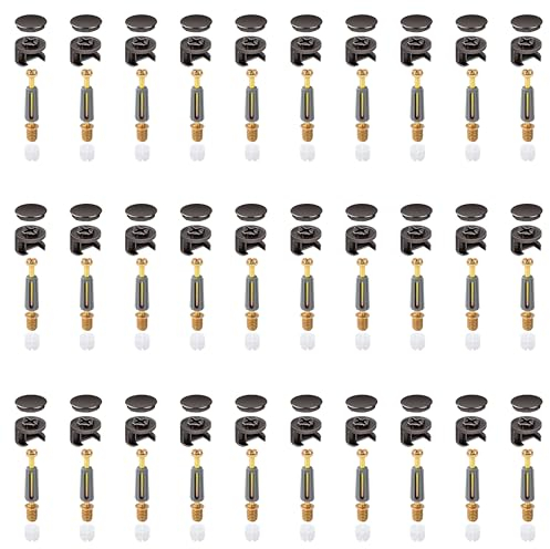 Conectores de Muebles de Excéntricas con Accesorios de leva Tuercas para Conexión de Muebles de Gabinete 30 Piezas