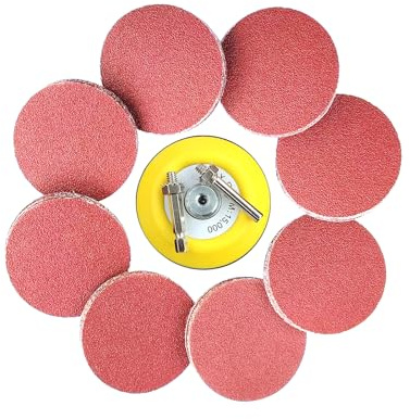 Wanmutrun 100 Pièces Papier Abrasif Set Hook and Loop 75mm Grain80 Disques Abrasifs Pour Petites Polisseuses