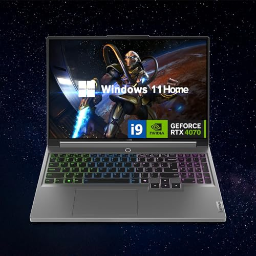 Lenovo Legion 16 QHD+ i9 RTX 4070 Gaming Laptop, 16 QHD+ (2560 x 1600) 165 Hz, Intel i9-14900HX, NVIDIA GeForce RTX 4070, 64GB RAM, 1TB SSD, RGB Backlit Keyboard, Windows 11 Home, Grey