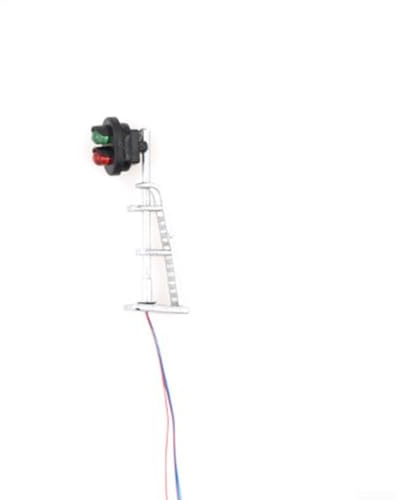 3Pcs Modelo Ferrocarril N Escala 1:87 Track, Señales 2-LEDs Verde Rojo Bloque Luces, Para Diseño De Tren, Con LED Blancos