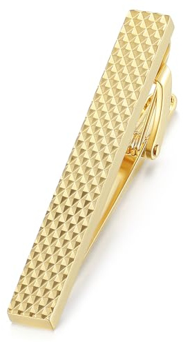 HONEY BEAR Herren Krawattennadel Krawattenklammer Tie Clips,5cm/5.4cm,Silber/Gold,MEHRWEG (Gold-5cm)