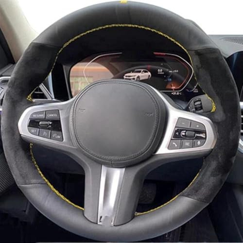 YESKIT Für B&MW M Sport G30 G31 G32 G20 G21 G11 G12 G14 G15 G16 X3 G01 X4 G02 X5 G05 X7 G07 Lederbezug Fürs Auto-Lenkrad Mit Flechtmuster(Style 6)