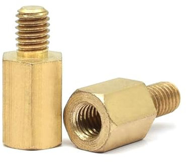 Rändelschrauben, Rändelschraube, M5 x Länge + 7 mm, Sechskant-Messing-Abstandsbolzen, Säule, Gewinde, Sechskant-Abstandshalter, hohle Säulenbolzenschraube(M5x60mm (5pcs))