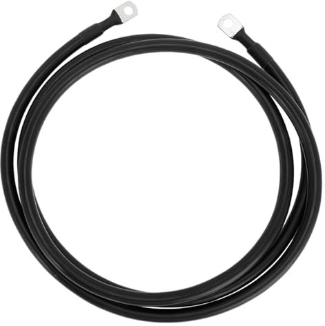 VekAuto 1 Pc Battery Inverter Cable 2 AWG Gauge 7FT 5/16 Lug Battery Cable Universal for Car Vehicle Boat RV Solar Tinned Copper Black