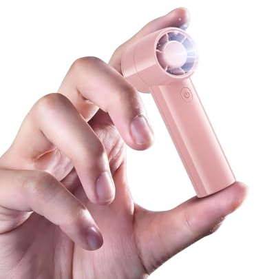 HandFan potente ventilatore portatile, 19000RPM super mini turbo ventilatore, ventilatori personali ad alta velocità ricaricabili, per regali di viaggio estivo per donne uomini bambini (Rosa lucido)