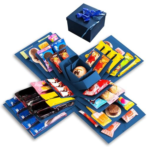 Caja de explosión, Caja sorpresa de 5 capas, caja de regalo para dulces, caja de regalo de sorpresa, regalo de cumpleaños, caja sorpresa para aniversario, día de San Valentín, Navidad