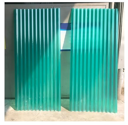 SRDCAIM Plaque Polycarbonate Lot de 6 Panneaux de toiture en Polycarbonate ondulé pour Serre, Polycarbonate pour Serre Jardin Panneaux isolants pour extérieur, patios, cloisons(Green)