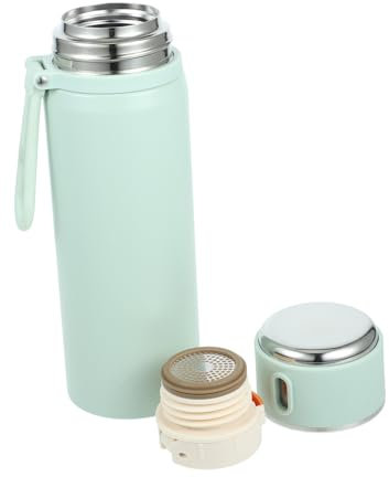 Abaodam Bouteille Eau Isotherme Acier Bouteille Compacte avec Couvercle Gourde De Voyage Portable