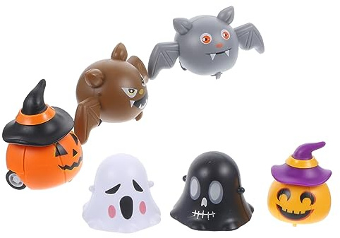 YARNOW 12 pièces Jouets Voitures à Remonter Halloween Mix Couleurs Petite Voiture Compacte Plastique Stable pour Garçon Fille Fête et Interaction Parents Garçon Fille