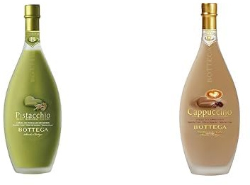 Bottega Crema di Liquore Vegan al Pistacchio - 500ml & Crema di Liquore al Cappuccino - 500ml
