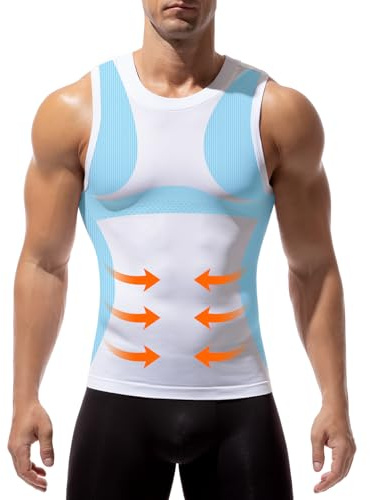 Casey Kevin Mens Compression Vest Slimming Body Shaper QuickDrying Tank Top | Enhanced Comfort Compression Vest Men, Muscle Workout Undershirts, Compression Tops for Men Daily, Gym, Work Wear