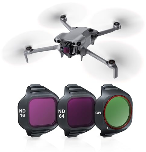STARTRC ND/CPL Filter Set for DJI Mini 5 Pro Accessories, 3 Pack Filters ND16/64/CPL Mini 5 Pro Drone Lens Filters, Multi Coated HD Optical Glass