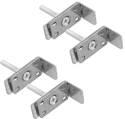 DOITOOL Lot De 4 Supports De Fixation Pour Lavabo Sous Plan Clips Pour Évier De Cuisine Fixation Pour Lavabo De Salle De Bain Argent