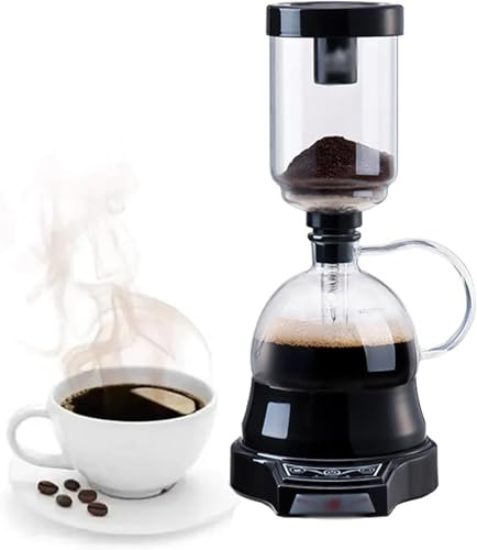 Electric Siphon Coffee Maker, 400ml Syphon Siphon Coffee Maker Brewer Machine With Automatic Timer Power Off Function, 2 Gears Adjustable & 60 Second Extraction, For Home, Camping &