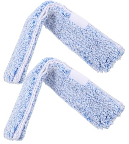 Genérico 2 Cabezales De Recambio para Limpiacristales 35 Cm (14) – Fundas De Microfibra De Alta AbsorcióN para Limpieza De Ventanas, Espejos Y Parabrisas – PañOs Reutilizables Y Lavables