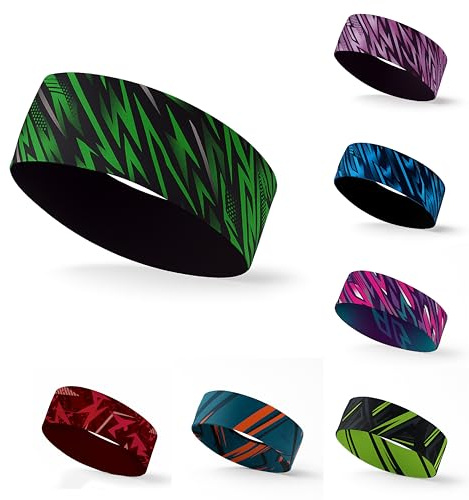 Sport Stirnband Unisex - Doppelseitig, nachhaltig, elastisch, leicht & atmungsaktiv - Ideal zum Laufen, Radfahren & Wandern - Feuchtigkeitsableitend & rutschfest