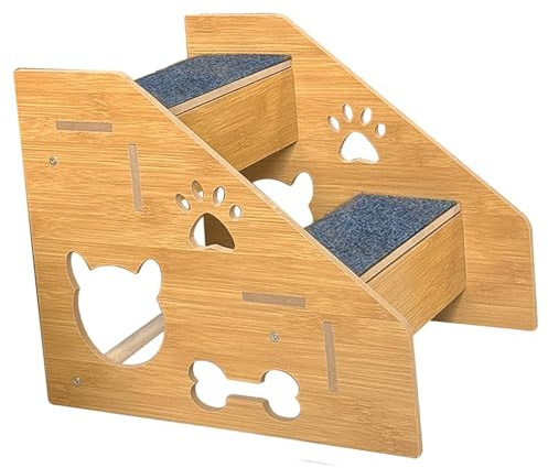Fenteer Escaleras de Madera para Perros, Gatos y sofás. Ideales para el Coche, el hogar, 2 Capas