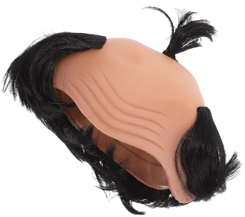 MALUGOGO Ritterhaarschmuck Lustiges Glatzenperücke Cosplay Zubehör für Rollenspiele und Fasching Synthetisches Haar Herren