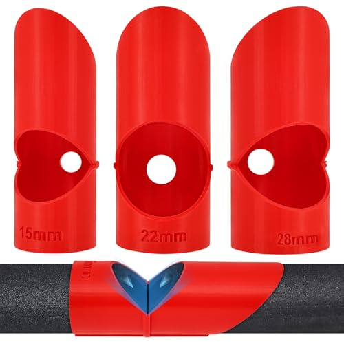 3-teiliges Gehrungslade Rohrisolierung 15mm 22mm 28mm Rohrisolierungs-Schaum-Schneidwerkzeug Rissbeständiger Hartplastik-Rohrisolierungsschneider zum Schneiden von Schaumstoff