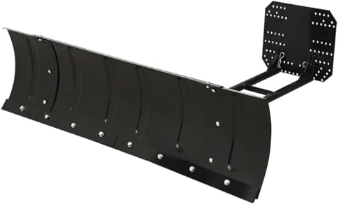 Massbinet Schneeschild für ATV Hochleistungs-Schneeräumgeräte für Fahrbahnen und Gehwege 150x38 cm Schwarz