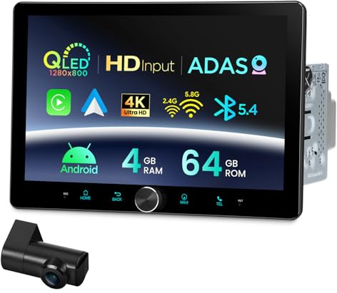 AUTORADIO GPS Car Tablet 10.1 2 din Android 14 WI-FI CARPLAY Xtrons TAD128 ADAS 4G+64
