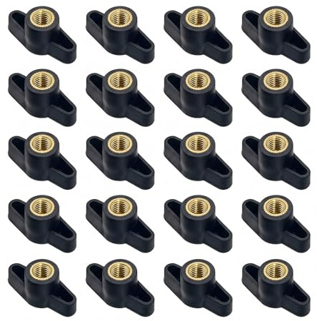 20 Pièces Ecrou Droit Ecrou Papillon M8 Écrous à Poignée Bouton de Serrage à Vis Boutons de Serrage à Main pour Mécaniques, Mobilier, Équipements
