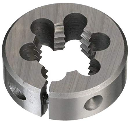 Drill America DWT - Filiera tonda in acciaio super rapido (#0-80 - 2-1/2, m1 - m52, lato sinistro e destro, 5/8 - 5 OD) filiera per filettatura regolabile, 3/4-36, 1