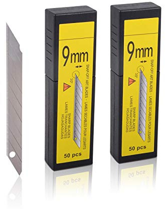 FOSHIO 30 Degree Snap Off Universal Art Knife Replacement Blades, High Hardness Carbon Steel Material, Auto Vinyl Wrap Office Cutter Craft Knife Sharp Blades, Pack of 100