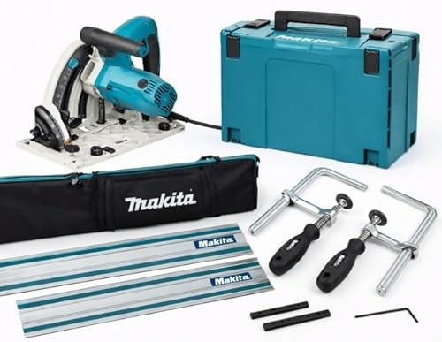 Makita SP6000 Bundle Deal with 2 x Guide Rails, Connectors, Clamp Set, Bag 240v
