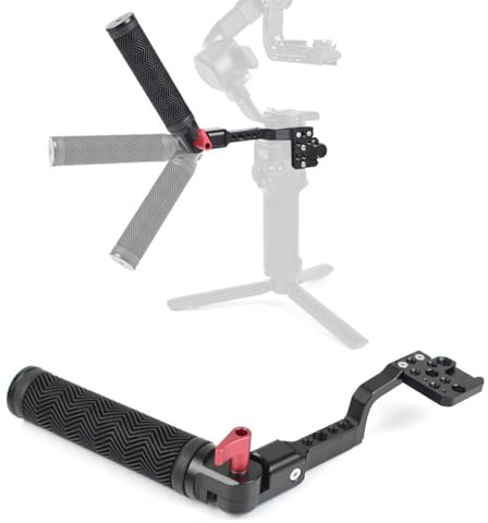 Gimbal verstellbarer Griff für DJI Ronin S/SC/RSC2, Stabilisator Handgriff Verlängerung Halterung mit Kaltschuhhalterung 1/4 3/8 Gewindelöcher für Videolicht, Mikrofon, Monitor