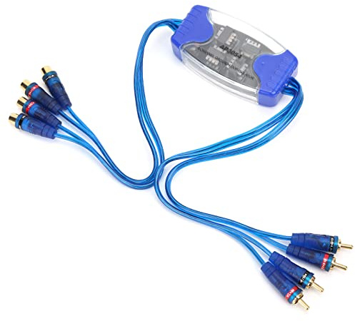 RCA Noise Filter,Ground Loop Isolator Automotive 4 Channel Gold Plated Ground Loop RCA Isolator Car Noise Filter for Automobile