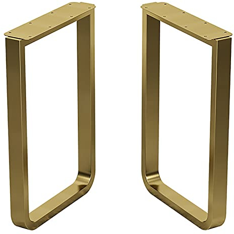 Tischbeine Metall, 2 Stück Edelstahl Tischgestell, Für Dein DIY Schreib-, Couch-, Wohnzimmer- Oder Bartisch Projekt, Schwerlast, Stabil, Massiv (Color : Gold, Size : 50 * 100cm)