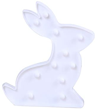 Homoyoyo Osterhasen-Ornamente rosa Hase Festzeltschilder dekorativ Hasenfigur Schreibtischlampen Nachtlicht Bettlicht niedlich kleiner weißer Hase Modellierlicht Dekorative Lichter