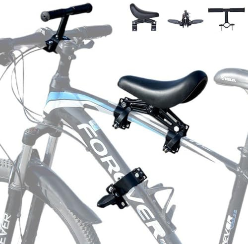 Mineup Asiento Bicicleta Niño Delantera, Asiento de Bicicleta para niños, Silla Bebe Bicicleta Delantera con Pedal Plegable y Manillar, Asiento Delantero para Adultos para Niños de 2 a 4 Años