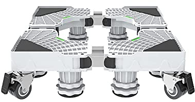 Adjustable Washing Machine Base Washing Machine Stand Base Multi-Functional Appliance Adjustable Base Stand Stent Height 10-12cm Floor Trays for Washing Machine Dryer Cooler Holder Stand Win