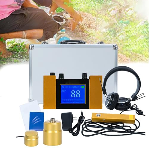 Detector de fugas de agua subterránea, detector de fugas de agua, detector de fugas de plomería con auriculares y 4 engranajes ajustables, detector de fugas de agua de para uso doméstico