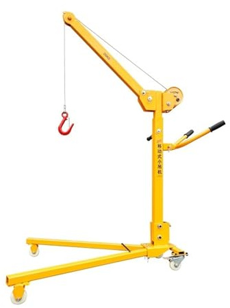 DDKYHU Grúa móvil Manual/eléctrica, grúa pequeña Plegable portátil, polipasto de elevación doméstico montado en un vehículo YIJIAN (Color: Solo Estante de 200 kg) (Manual 300 kg)
