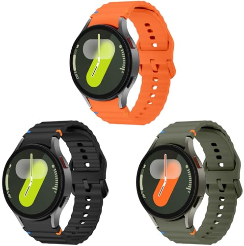 Galaxy Watch 7 armband, 20 mm klockarmband i silikon, sportarmband för Samsung Galaxy Watch 7 40 mm 44 mm/Galaxy Watch 5 Pro 45 mm/Galaxy Watch 6 40 mm 44 mm/Galaxy Watch 6 Classic 43 mm 47 mm/Galaxy