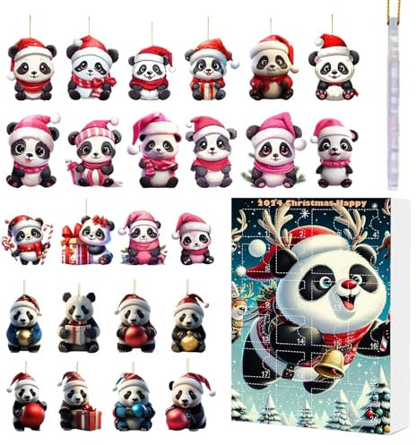 Advents Weihnachts Panda Kalender, 2024 Weihnachten Countdown Kalender 24 Tage Weihnachten Adventskalender Weihnachten Spielzeug Weihnachten Dekorationen Für Kinder, Erwachsen