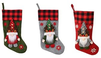 JiJiRuDU Weihnachtsstrümpfe Nikolausstiefel Zum Aufhängen Christmas Stockings Weihnachtssocken, Groß Nikolaussocken, Nikolaus Socke Strumpf Geshenkbeutel Weihnachtsdekoration