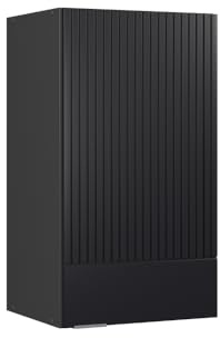 Vicco Hängeschrank Fame-Line, Schwarz gestreift, 40 cm | MDF-Front · Soft-Close · 2 Einlegeböden · Metallgriffe · ✓ Praktischer Stauraum