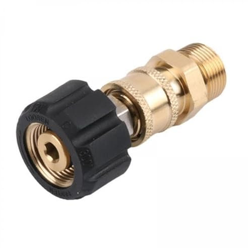 Fonowx 2 Adaptateurs de Nettoyeur Haute Pression à Connexion Rapide, Raccords de Tuyau D'arrosage Multifonctions, Connecteur Rapide M22 à 3/8 pour Raccords D