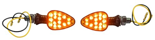 Motorrad LED Mini Blinker Custom Elegant Carbon Style mit E-Prüfzeichen