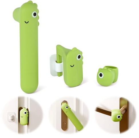 3-in-1-Set Silikon Türklinkenpuffer, Silikon Türstopper Klinke, Klemmschutz für Türen, Türgriff Schutz TüRgriff Stopper Gegen StoßVerletzungen an TüRgriffen Schutz für WäNde MöBel und Fingern