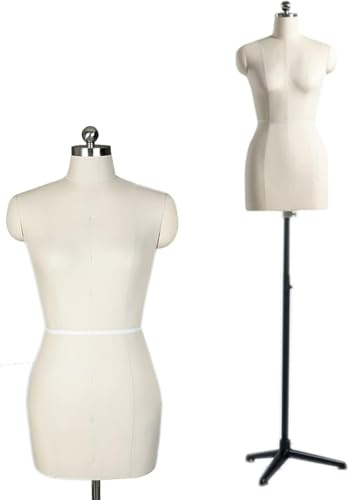 Schaufensterpuppe Torso Schneiderpuppe Schneiderpuppe Körper Weiß Schneiderpuppe Körper Weiblich, Nähen Schneiderpuppe Übergröße(No Arms,Model 82)