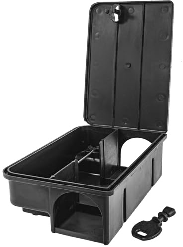 1x Köderstation Ratten Mäuse Köderbox Garten Mausfalle Rattenköderbox Box Rattenfalle Kinder- Haustiersicher Rattenköderstation Mäusebox Koederbox Gift Petigi