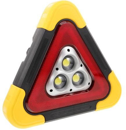 MAGICLULU Luz De Emergencia Solar Triángulo De Seguridad Luz De Advertencia Alta Visibilidad Para Coche