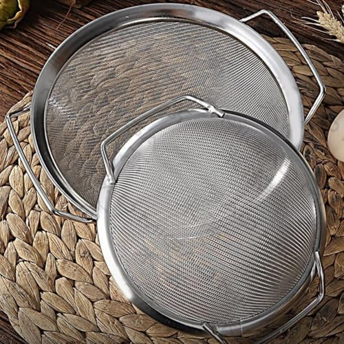 Passoire à double poignée en acier inoxydable pour cuisine (25 cm)